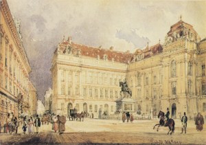 Alt Rudolph von; Josefsplatz in Vienna , 1838
