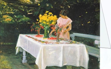 Ancher Michael Peter; Beim Decken der Tafel