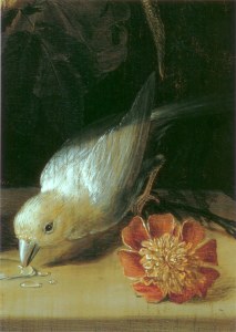 Angermayer Johann Adalbert ; Blumenstrauss mit Tieren (Detail) , 1704