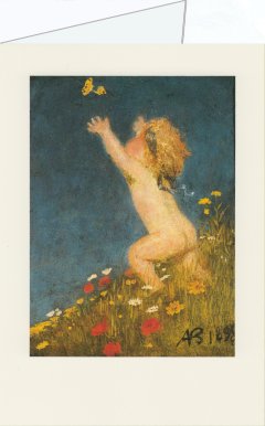 Böcklin Arnold; Putto und Schmetterling , 1895