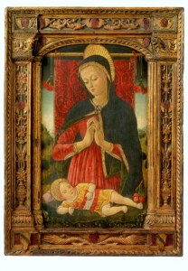 Crivelli Vittorio (Vittore); The Virgin Adoring the Infant Christ , around 1460/65