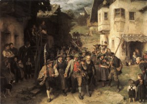 Defregger Franz von; Das letzte Aufgebot , 1874
