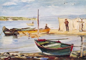 Einhart; Fisher at the Lake Constance