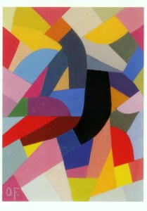 Freundlich Otto; Composition autour de deux plans noir et gris,1942