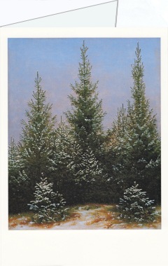 Friedrich Caspar David; Fichtendickicht im Schnee , 1828