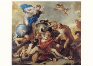 Giordano Luca; Die Jugend von den Lastern versucht , 1664