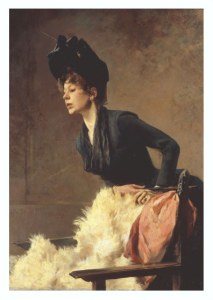 Habermann Hugo von; Bildnis einer jungen Dame , 1889