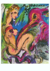Höckelmann Antonius; Frau mit Zaubervogel II , 1991