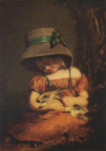 Hoppner John; Mädchen mit Kaninchen , c. 1800