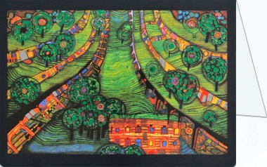 Hundertwasser Friedensreich; Grüne Stadt , 1978