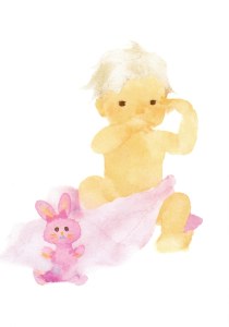 Iwasaki Chihiro; Pink Rabbit and Baby , 1971