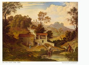 Koch Joseph Anton; Romantic Landscape near Olevano