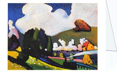 Kandinsky Wassily; Landschaft bei Murnau mit Lokomotive , 1909
