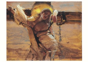Keller Albert von; Die Märtyrerin , ca. 1892