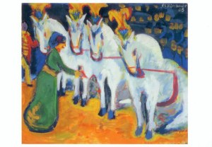 Kirchner Ernst Ludwig; Schimmeldressurakt , 1908/09