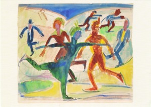 Kirchner Ernst Ludwig; Schlittschuhläufer , ca. 1924