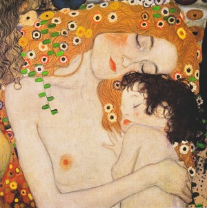 Klimt Gustav; Mutter und Kind - Ausschnitt aus 'Die drei Lebensalter' , 1905