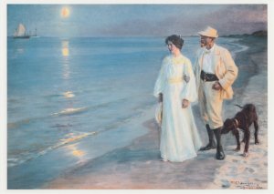Krøyer Peter Severin; Sommerabend am Strand von Skagen. Der Künstler und seine Frau , 1899