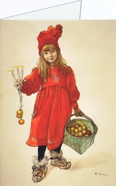 Larsson Carl; Brita, die Tochter des Künstlers, als altnordische Göttin Idun , 1900