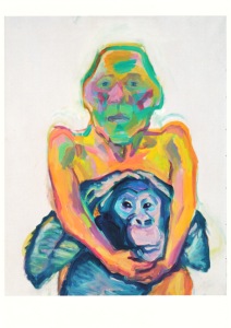 Lassnig Maria; Selbstbildnis mit Affen , 2001