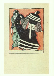 Likarz Maria; Exotisch kostümiertes Paar , um 1913