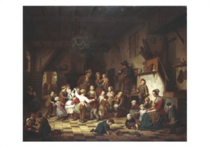 Loose Basile de; Kindertanz in der Schulstube , 1850
