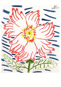 Picasso Pablo; Blume: Studie zu Das Lied der Ströme XVI , 1955