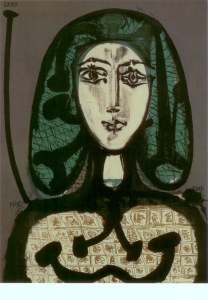 Picasso Pablo; Die Frau mit dem Haarnetz , 1949/56