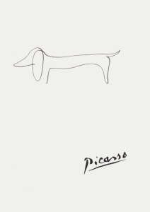 Picasso Pablo; Der Hund (Dackel) , 1907