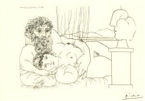 Picasso Pablo; Die Ruhepause des Bildhauers , 1933