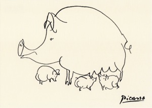 Picasso Pablo; Das Schwein , 1952