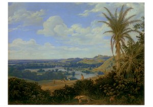 Post Frans; Brasilianische Landschaft mit Ameisenbär , 1649
