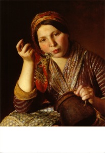 Reiter Johann Baptist; Die Nudelesserin , 1849