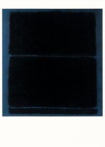 Rothko Mark; Drei Schwarz auf Dunkelblau , 1960
