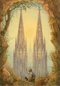 Statz Vinzenz; Vision der vollendeten Türme des Kölner Domes , 1861