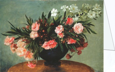 Thoma Cella; Stillleben mit Oleander-Strauss