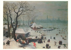 Valckenborgh Lucas van; Winterlandschaft bei Antwerpen mit Schneefall , 1575