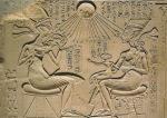 Egyptian; chnaton, Nofretete and three of their Daughters