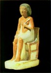 Aegyptisch ; Statuette eines sitzenden Mannes
