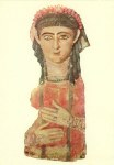Aegyptisch ; Stuckmaske . Teil eines Sargdeckels