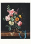Aelst Willem van; Stillleben mit Blumenvase und Taschenuhr , 1656