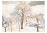 Amiet Cuno; Winterlandschaft mit Weiher , 1900