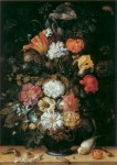 Angermayer Johann Adalbert ; Blumenstrauss mit Tieren , 1704