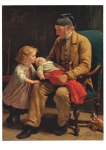 Anker Albert; Grossvater mit zwei Enkelkindern