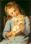Anker Albert; Mädchen mit Katze , 1881