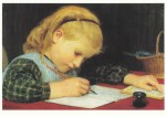 Anker Albert; Schreibendes Mädchen , 1904