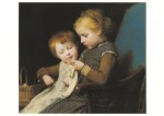 Anker Albert; Die kleinen Strickerinnen , 1892