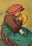 Brueghel Pieter der Ältere - Breugel; Der Topflecker (Detail aus "Die Bauernhochzeit")
