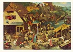 Brueghel Pieter der Ältere - Breugel; Die niederländlischen Sprichwörter