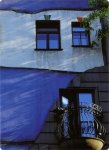 Hundertwasser Friedensreich; Hundertwasser-Krawina-Haus Wien, Fassade